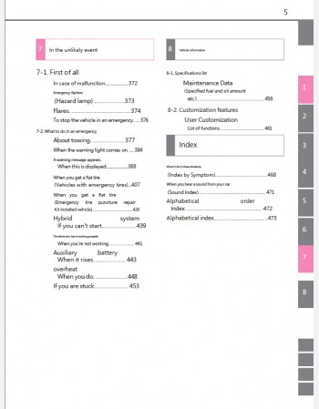 toyota prius alpha 2018-2019 owners manual in english